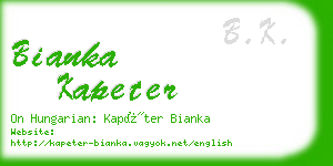 bianka kapeter business card